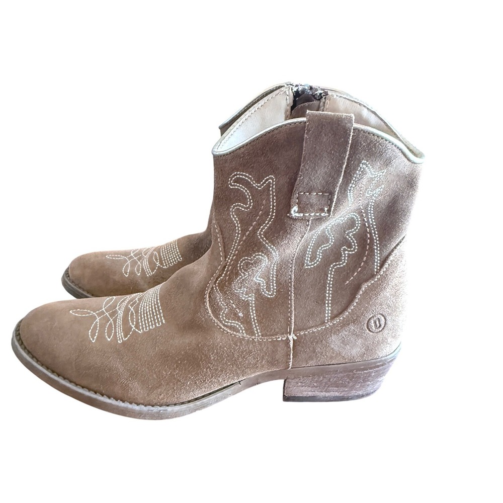 Dingo Daisy Mae Boots Women 8 M Camel Suede Western Cowgirl Ankle DI 861 - Picture 2 of 10